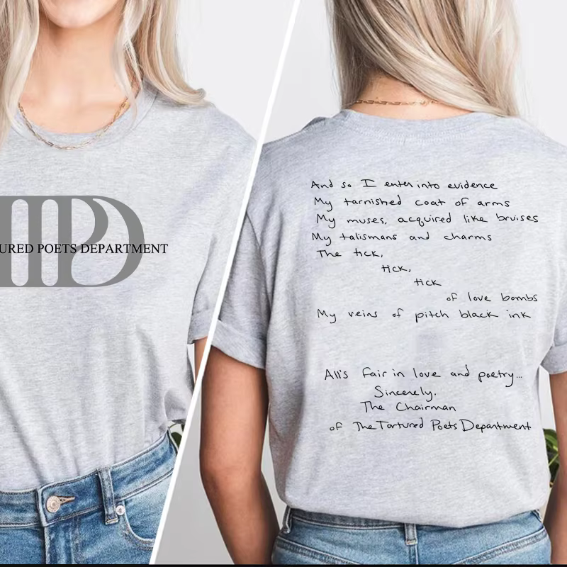 T-Shirt à Manches Courtes en Coton pour Femme, Streetwear, avec Imprimé TTPD