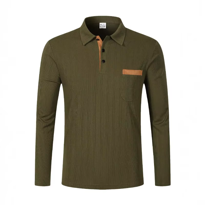 Polo pour homme à manches longues
