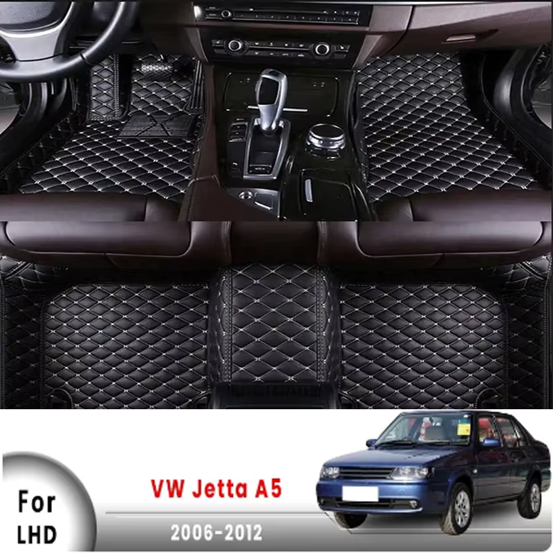 Tapis de sol de voiture pour Volkswagen VW Jetta A5 2012 2011 2010 2009 2008 2007 2006, tapis personnalisés, accessoires d'intérieur, produits automobiles