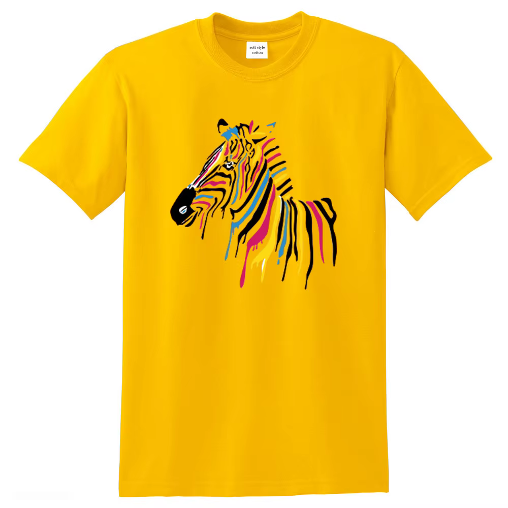 T-shirt imprimé zèbre pour hommes