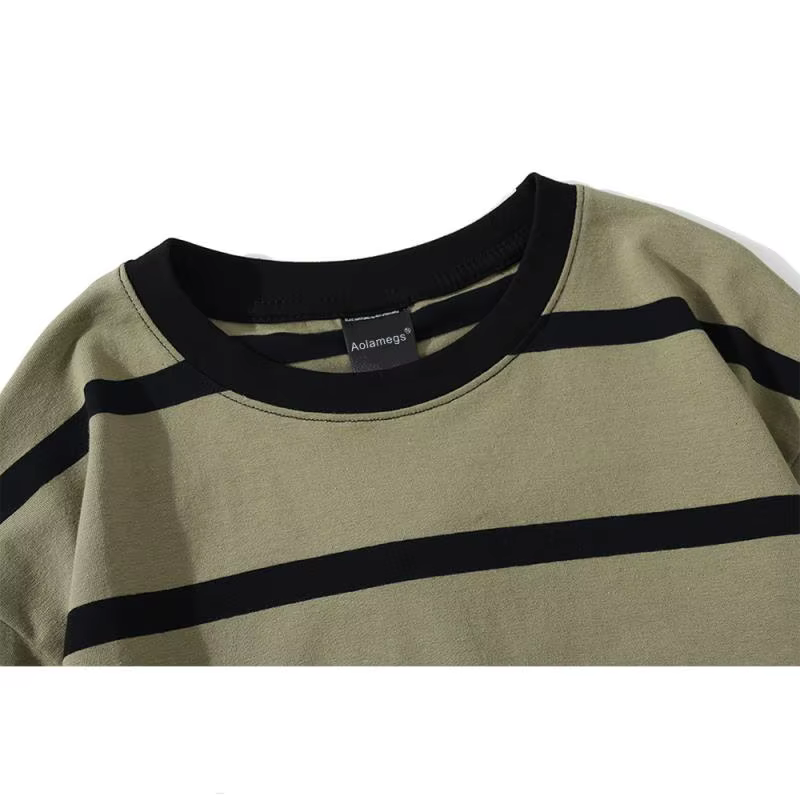 Mew hommes t-shirt couleur bloc impression 3 couleurs en option t-shirts Simple haute rue basique tout Match Cargo hauts
