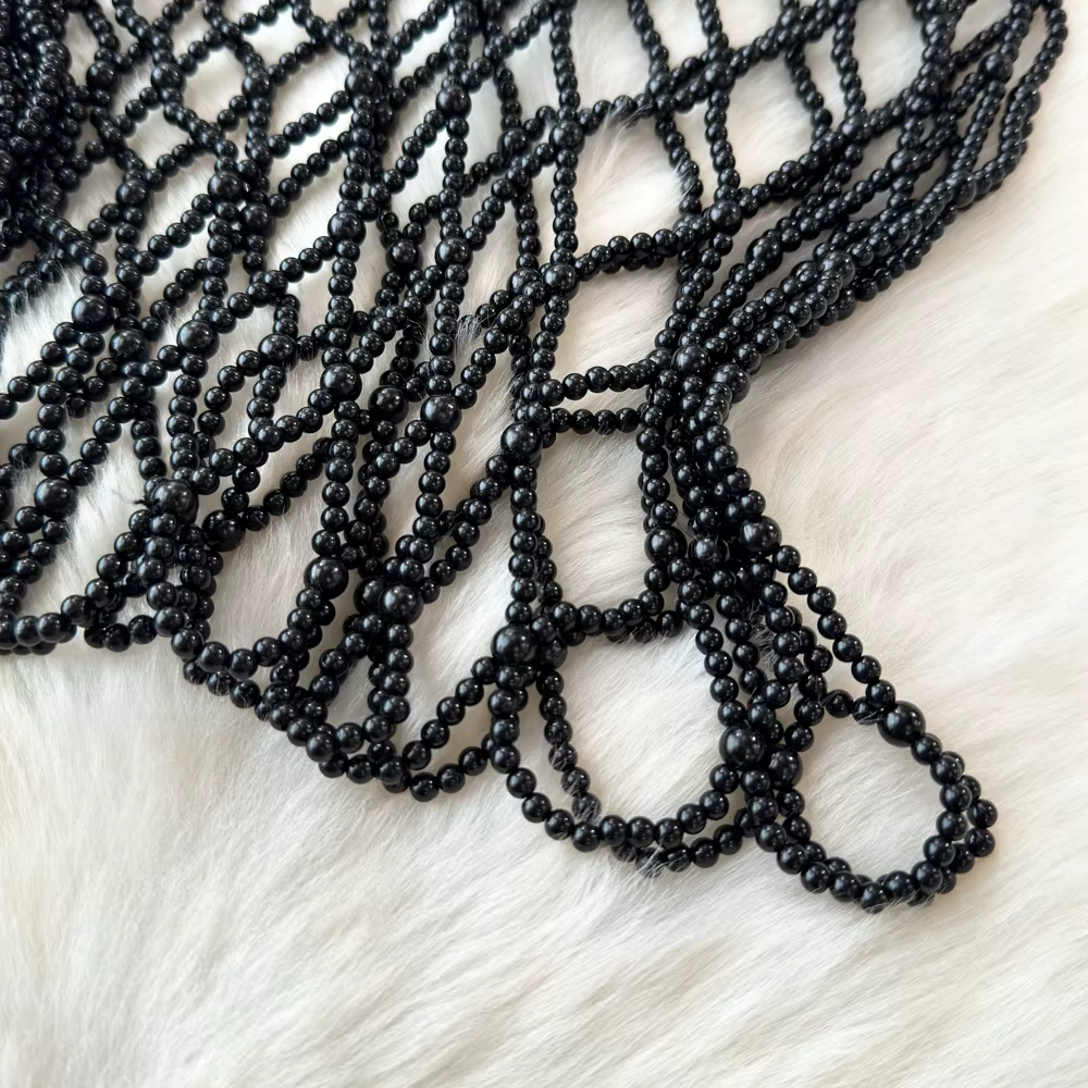 Camisole évidée en perles pour femmes