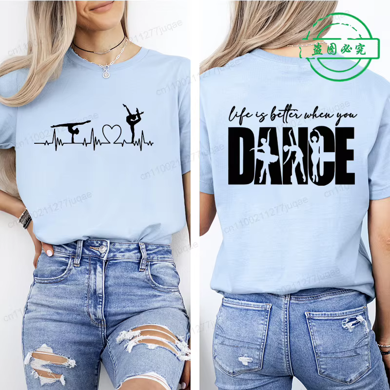 T-shirts imprimés amusants « Life Is Better » pour femmes