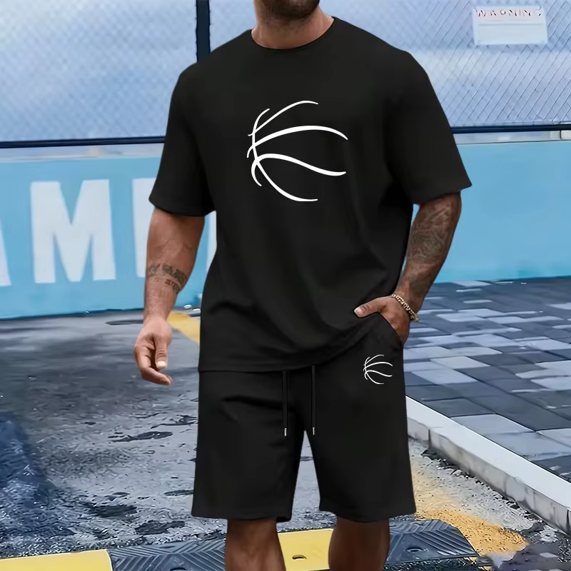 Ensemble pour homme à motif de basket-ball
