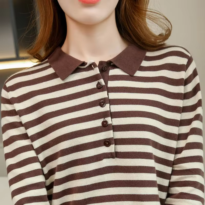 Chemise à rayures pour femmes