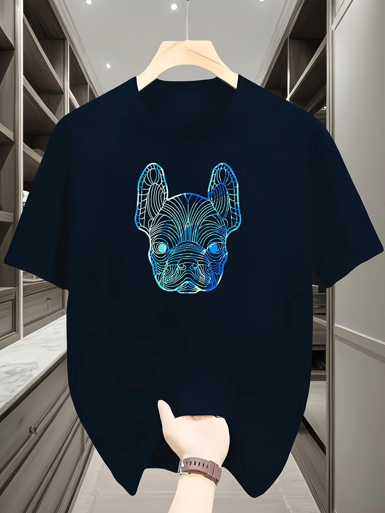 T-shirt graphique pour homme à manches courtes et col rond