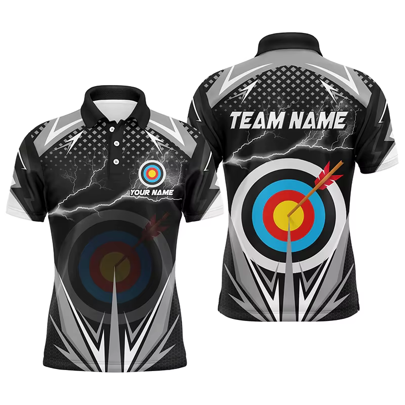 Polo de tir à l'arc à séchage rapide pour hommes