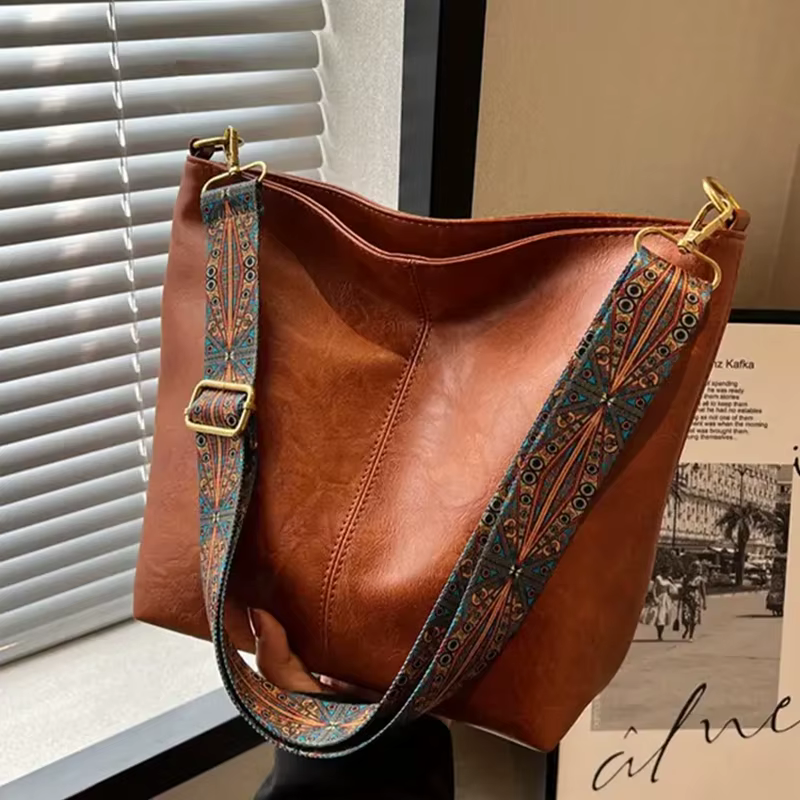 Sac fourre-tout de couleur unie à la mode pour femmes