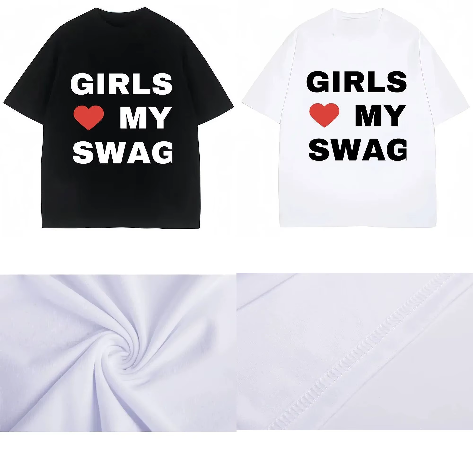 T-shirt drôle du rappeur Chief Keef Girls Love My Swag pour femmes