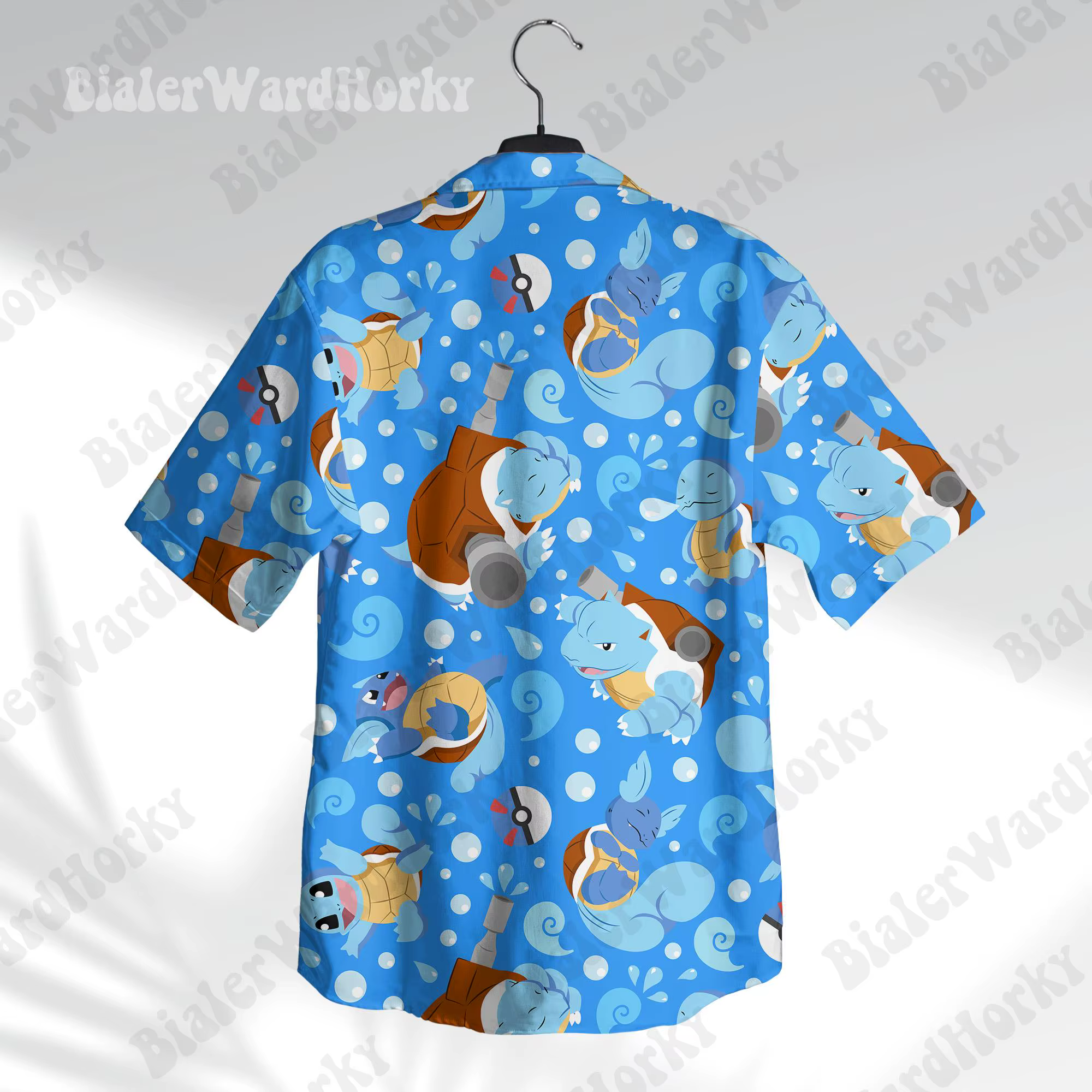 T-shirt graphique Pokémon 2026 Squirtle, chemise hawaïenne, mode estivale, T-shirt homme, vêtements enfant, tee-shirt Y2K femme ﻿