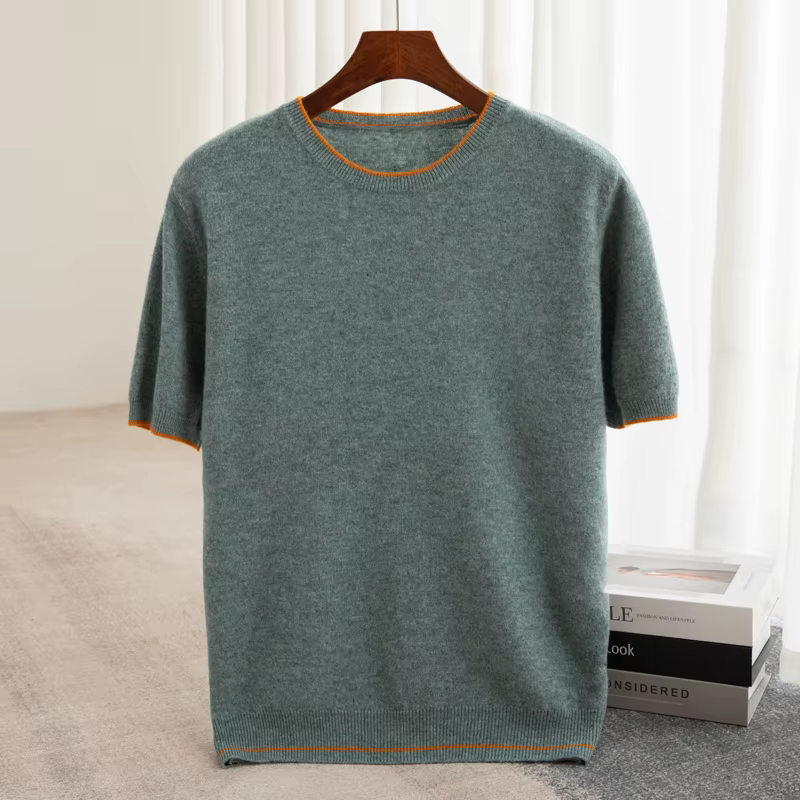Pull en cachemire à col rond pour hommes