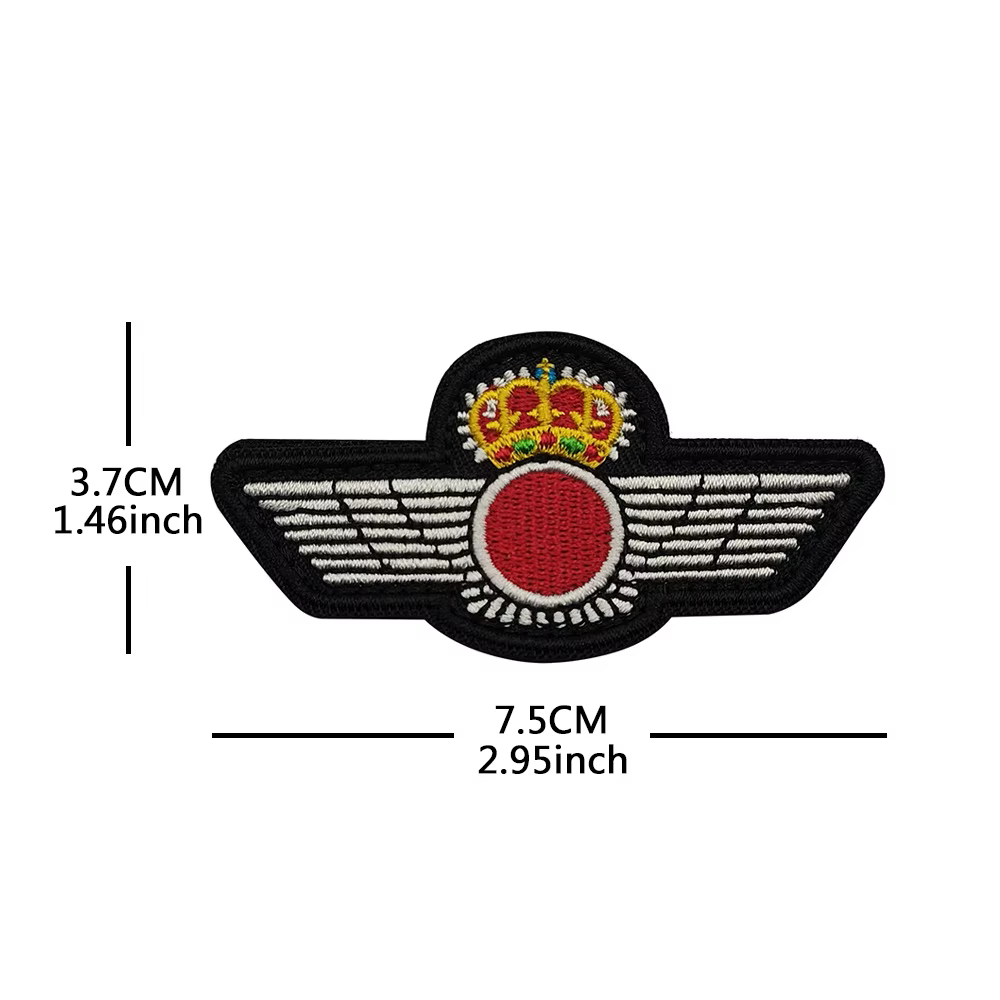 Patchs à crochet et boucle brodés des régions autonomes espagnoles, drapeaux de catalonie bordeaux, Badge de poitrine royal d'espagne pour sac à casquette