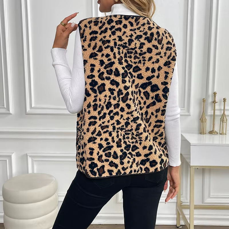 Gilet sans manches à col en v