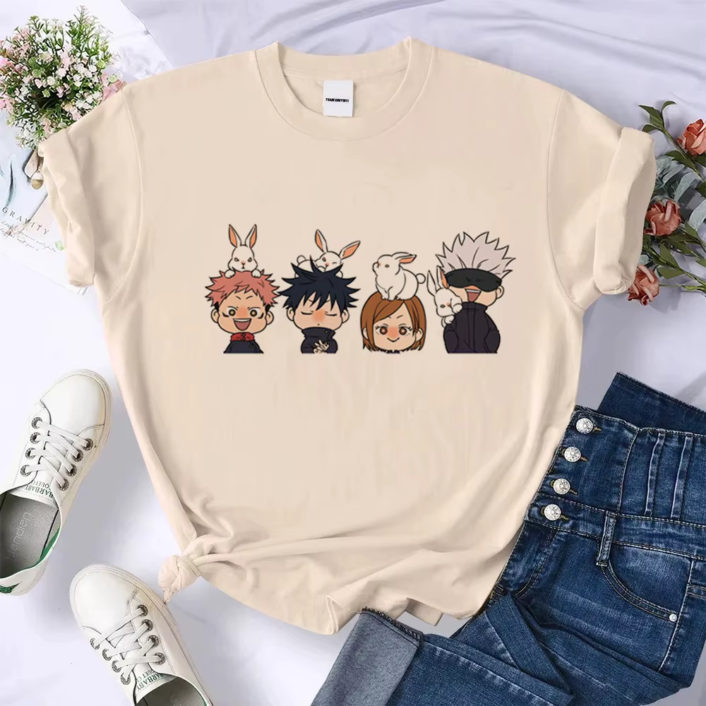 Jujutsu Kaisen Gojo top t-shirts femmes graphique Pastel anime classique haut respirant