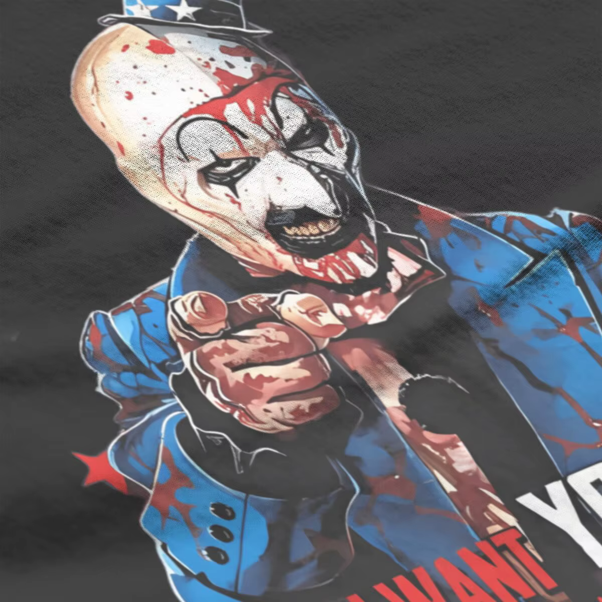 Terrifier Je veux que vous T-Shirts drôles pour hommes Film d'horreur Clown effrayant
