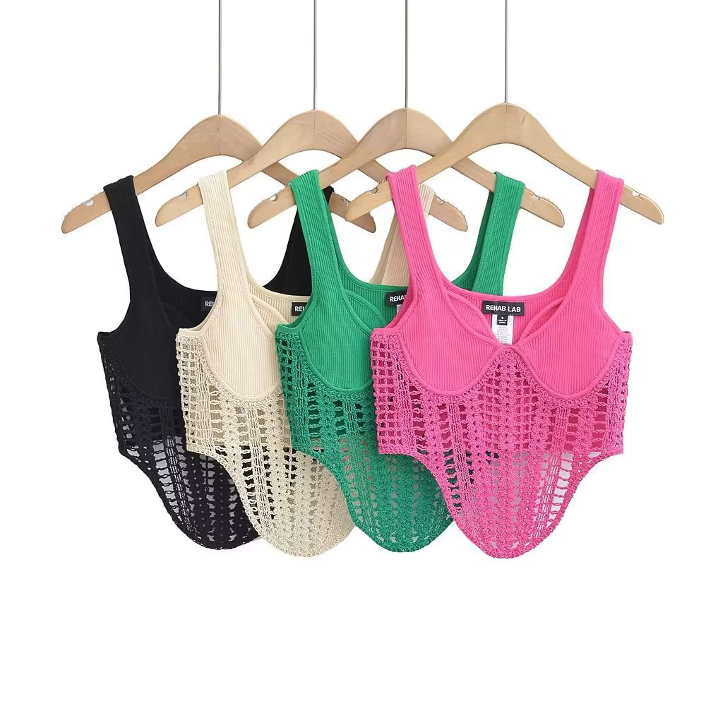 Corset en fibre de tricot pour femmes, haut crochet, corset précieux
