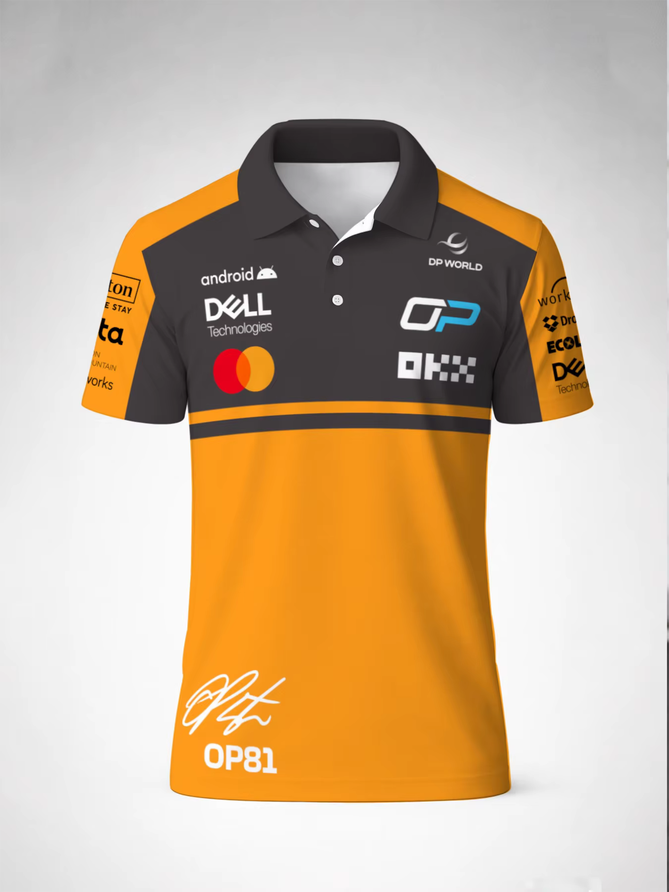 Polo d'été pour hommes Oscar Piastri 81 Driver Fans 2026 Nouveaux Polos de sport pour femmes T-shirts à manches courtes Vêtements pour hommes