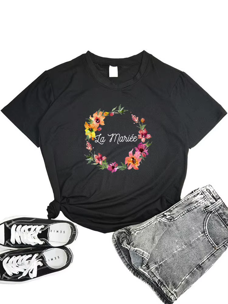 T-shirt Team De La Mariée pour Femme