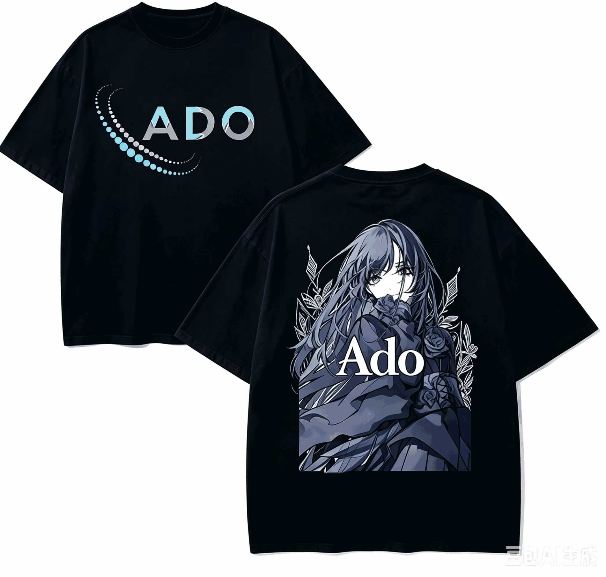 T-shirt Ado Anime Lover en coton Harajuku, nouveau modèle, mode rétro, surdimensionné, unisexe, pour couples, doux, de haute qualité