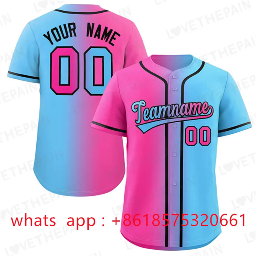 Maillot de baseball brodé personnalisé pour homme