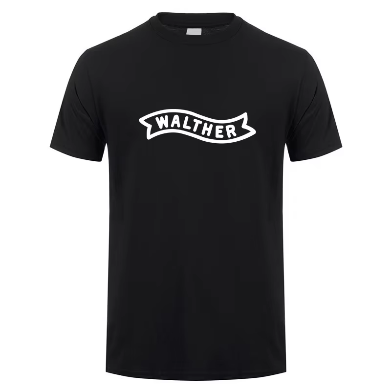 WALTHER Firearms T Shirt Hommes Cool Coton À Manches Courtes