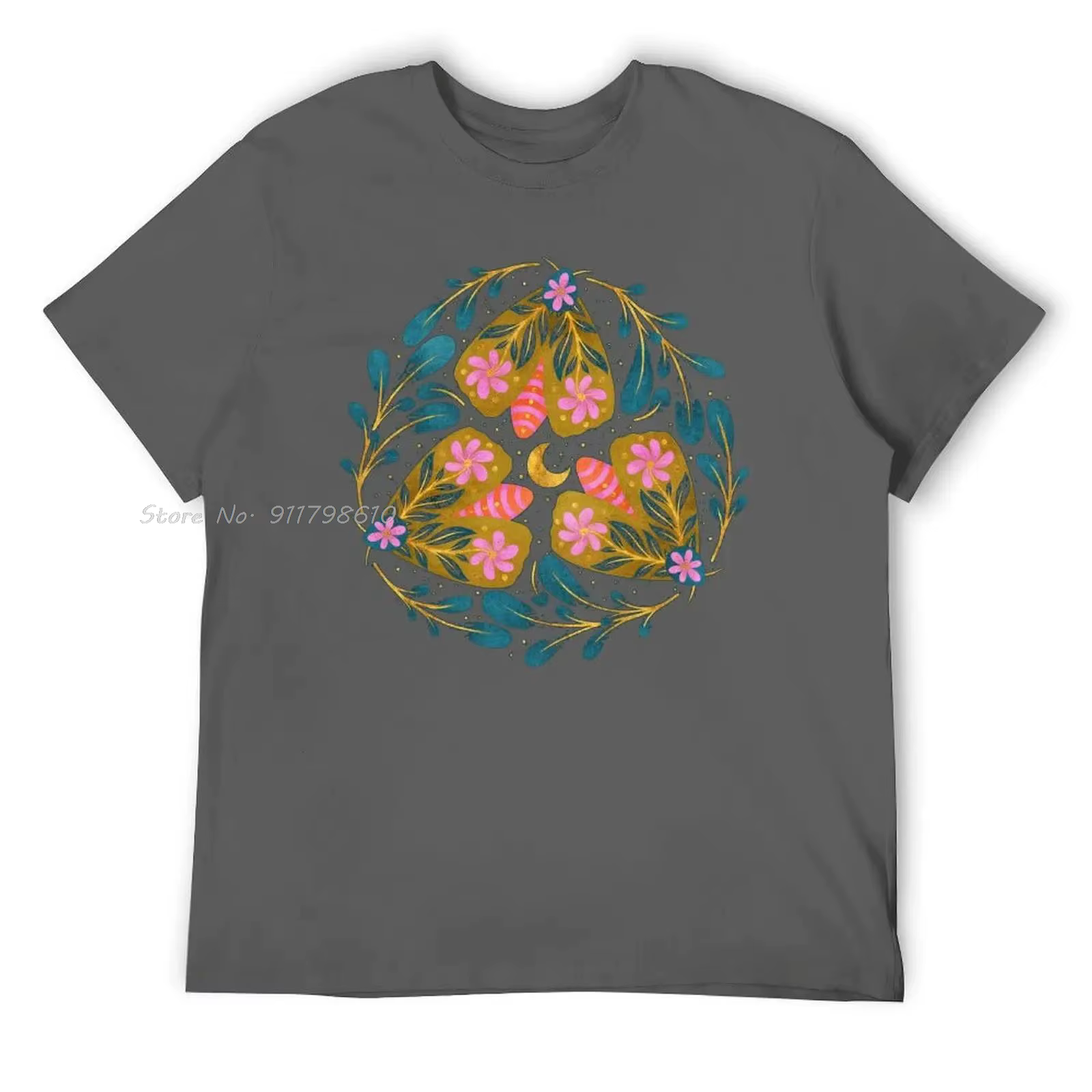 Fête des mères papillons floraux coton T-shirt Hipster unisexe hauts t-shirts drôle activité compétition surdimensionné