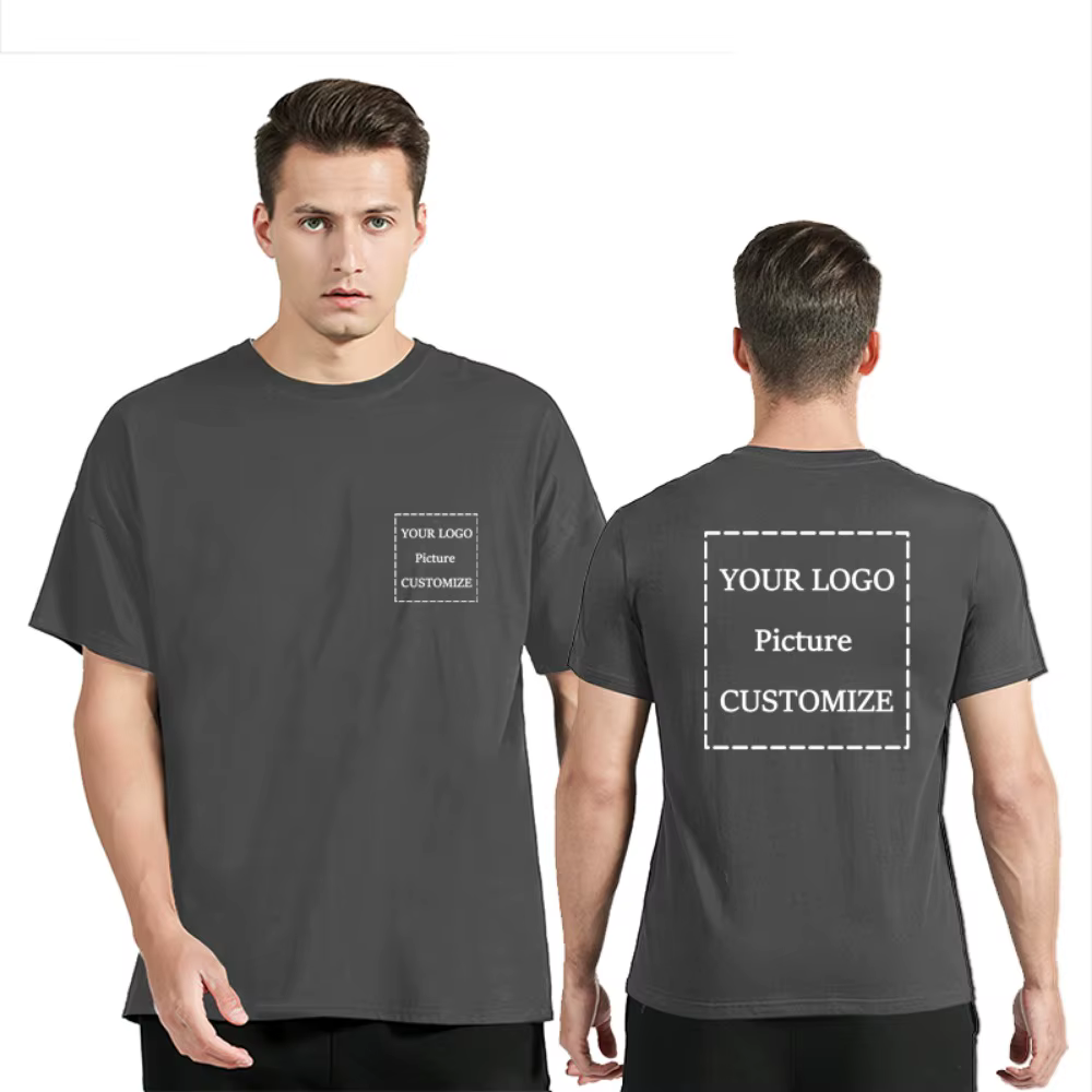 T-shirt surdimensionné personnalisé avec logo et image