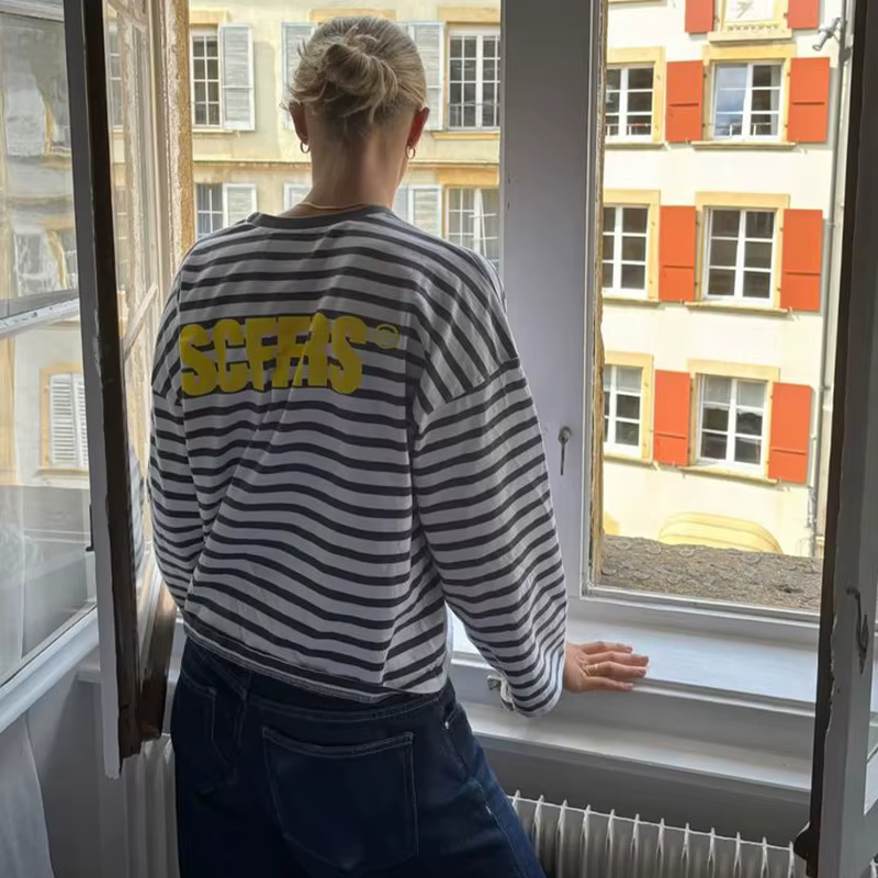 SCFFRS T-shirt rayé unisexe