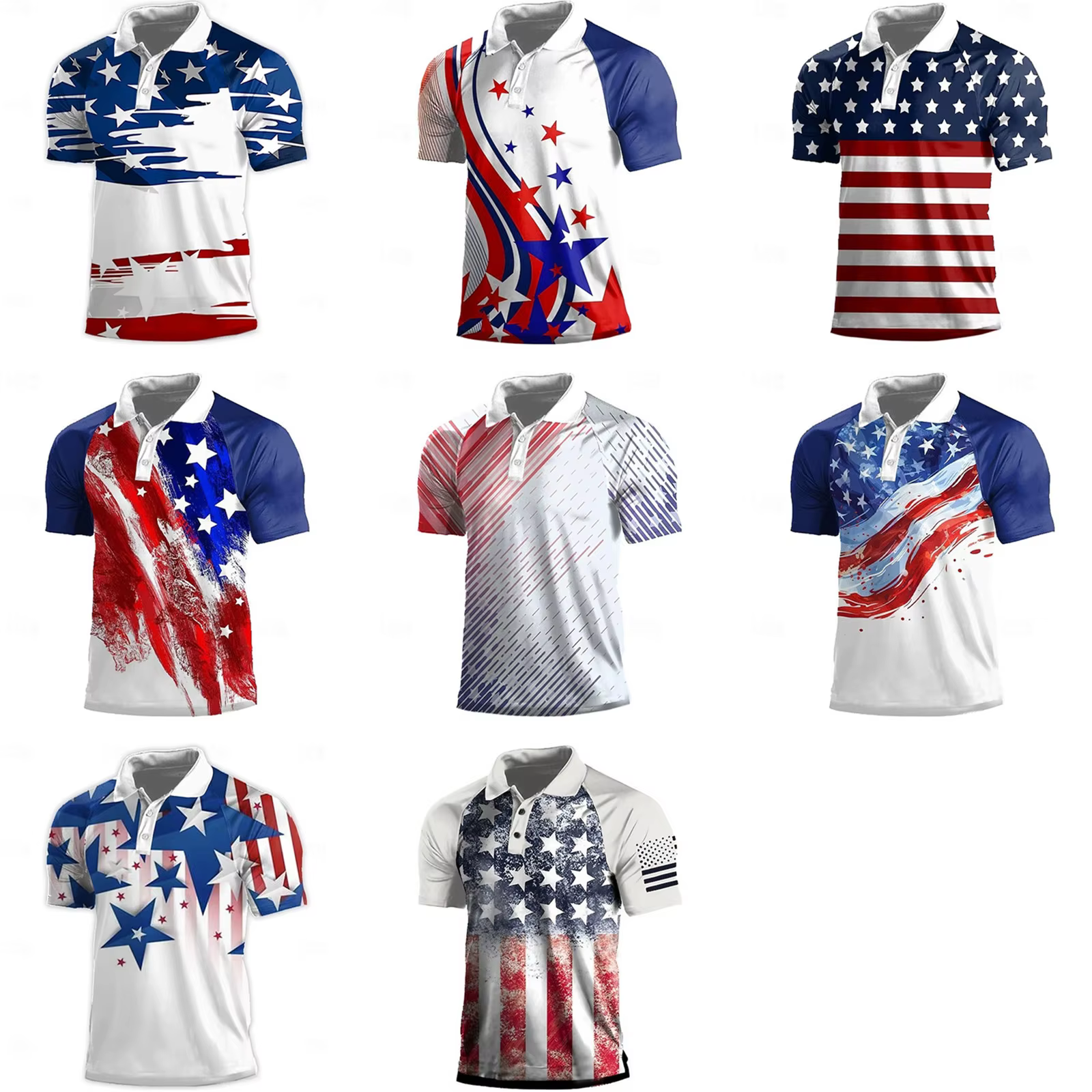 T-shirt imprimé drapeau américain pour hommes
