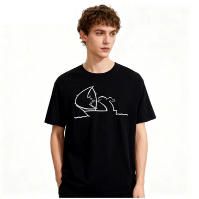 T-shirt créatif La Linea The Line Osvaldo Cavandoli TV pour hommes