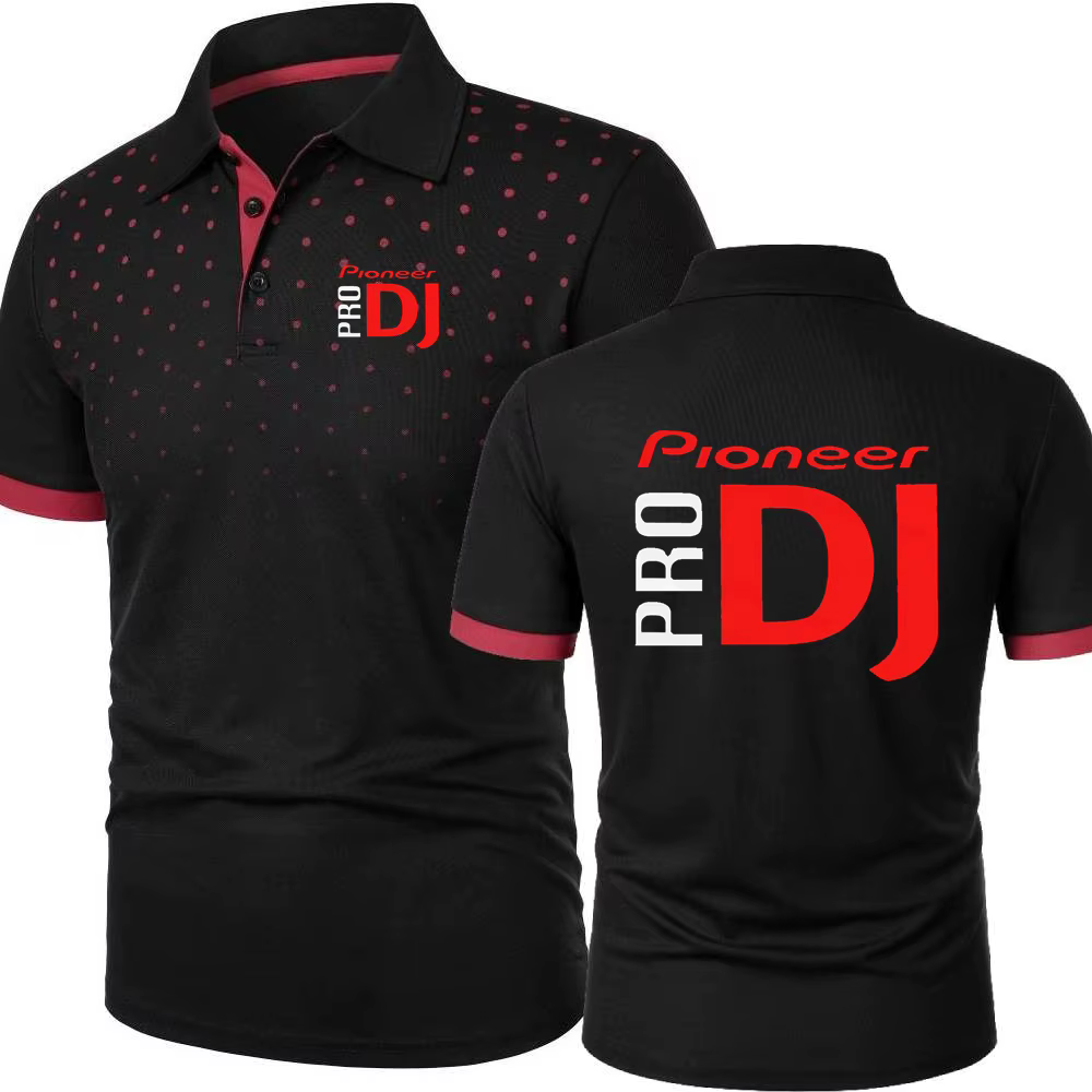 Polo DJ Muziek Pioneer Pro hommes à manches courtes t-shirt sport décontracté impression 3D Jersey rue Rap Hip Hop POLOS