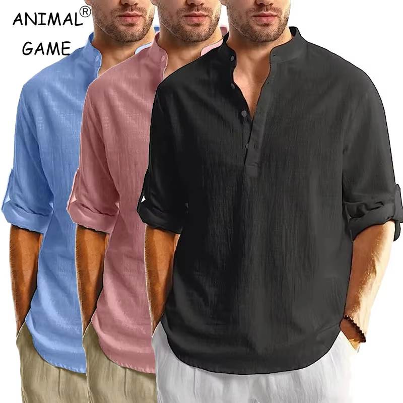 Henley – chemise à manches longues pour hommes