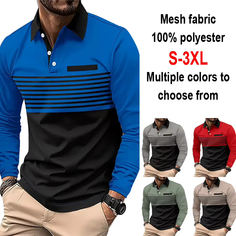 Polo à manches longues pour homme
