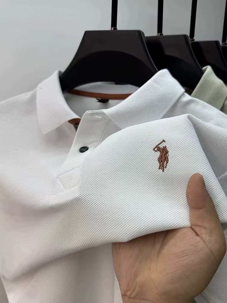 Marque de luxe 100% coton manches courtes polo shirt été nouvelles tendances poney exquis brodé t