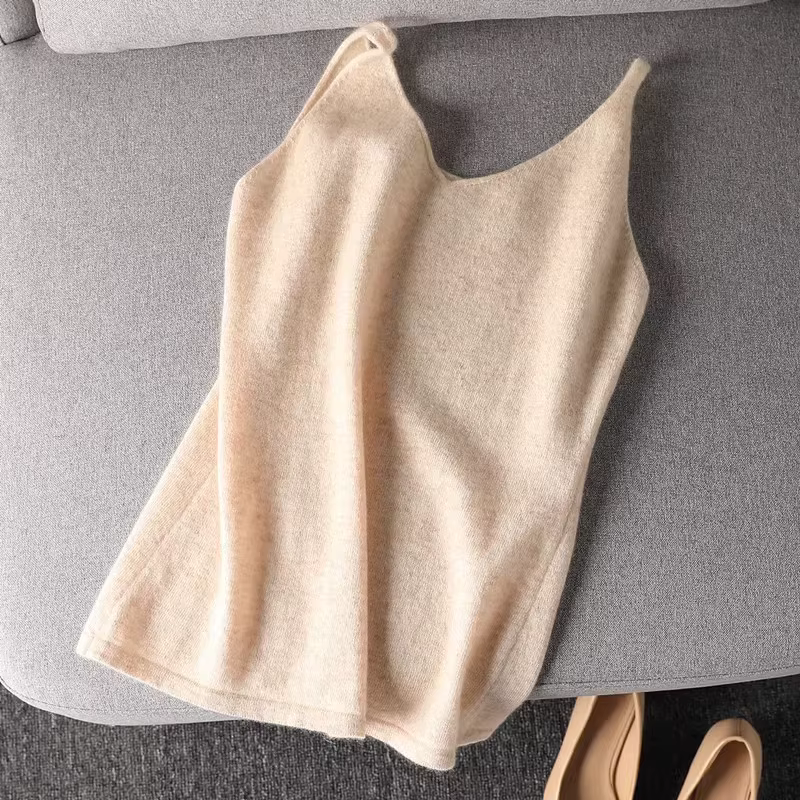 Haut en cachemire à col en V pour femmes, fibre de laine Brepostal Y-Wool