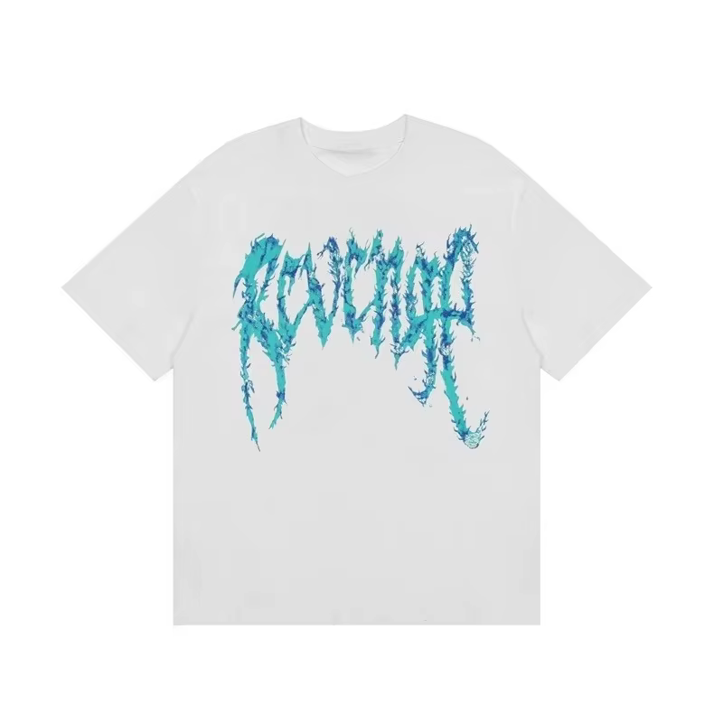 T-shirt à motif graphique effet métal 2D style gothique