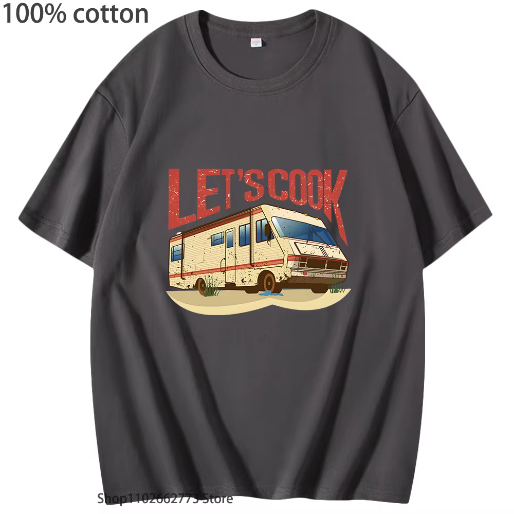 Fauuny Breaking Bad T-shirt permet de cuisinier imprimer t-shirts hommes Hip Pop hauts col rond à manches courtes