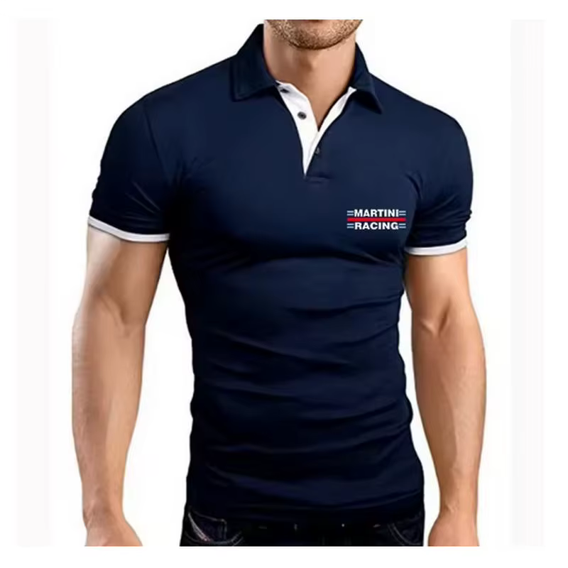 Polo décontracté à manches courtes pour hommes