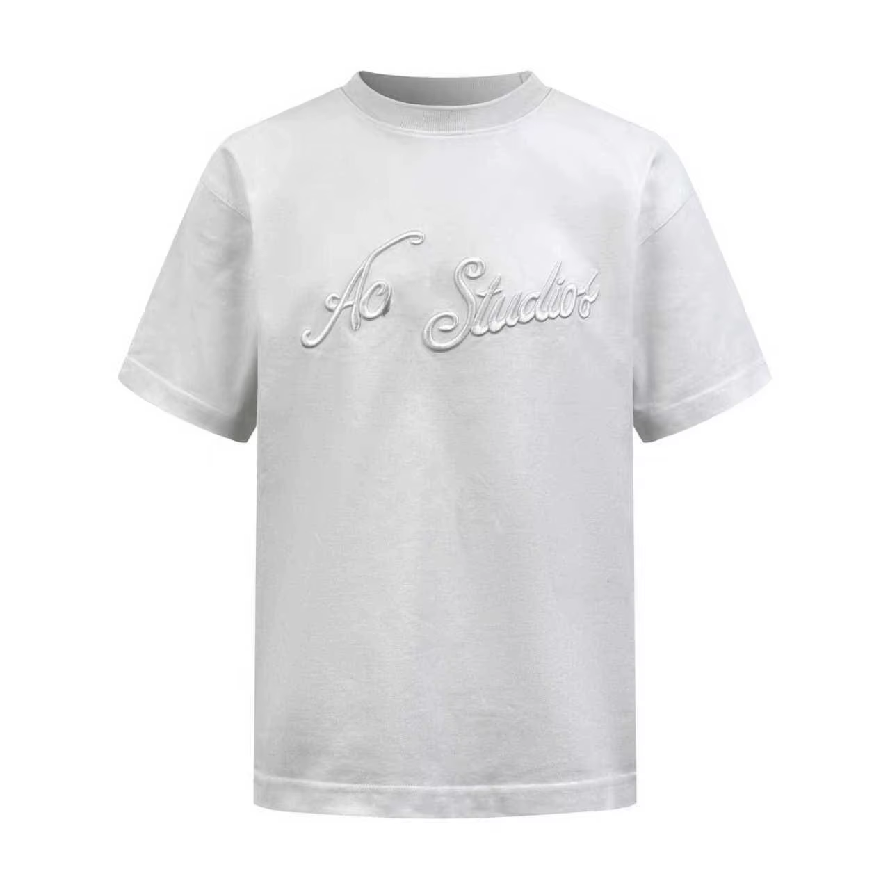 T-shirt unisexe en coton biologique avec logo brodé 3D