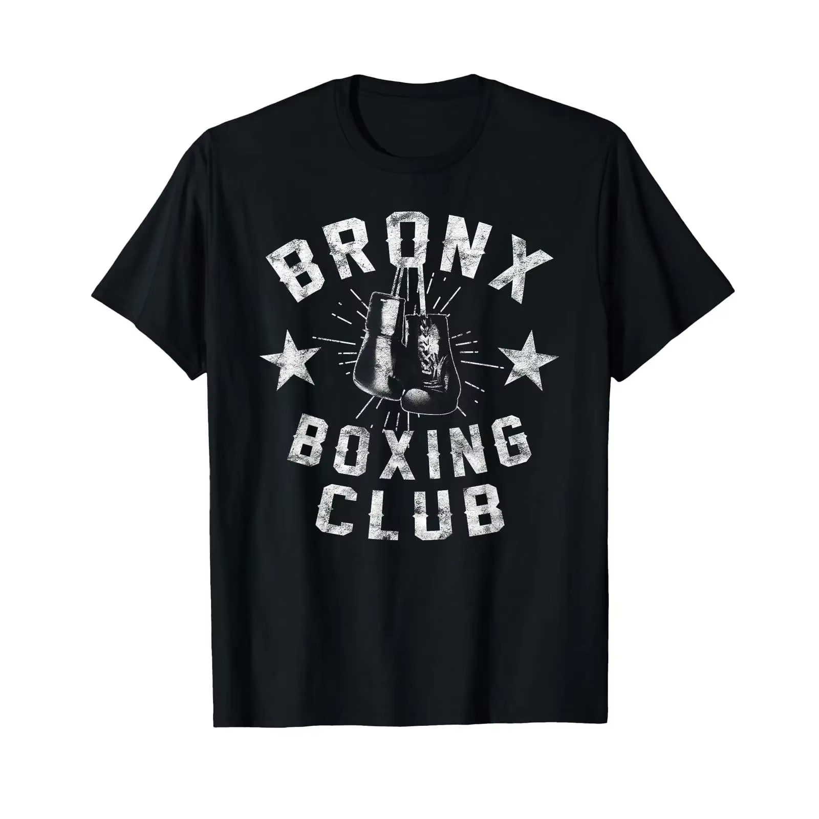 T-shirt vintage délavé Bronx Boxing Club pour homme – Doux, respirant, imprimé graphique, légèrement déchiré, idéal pour le quotidien