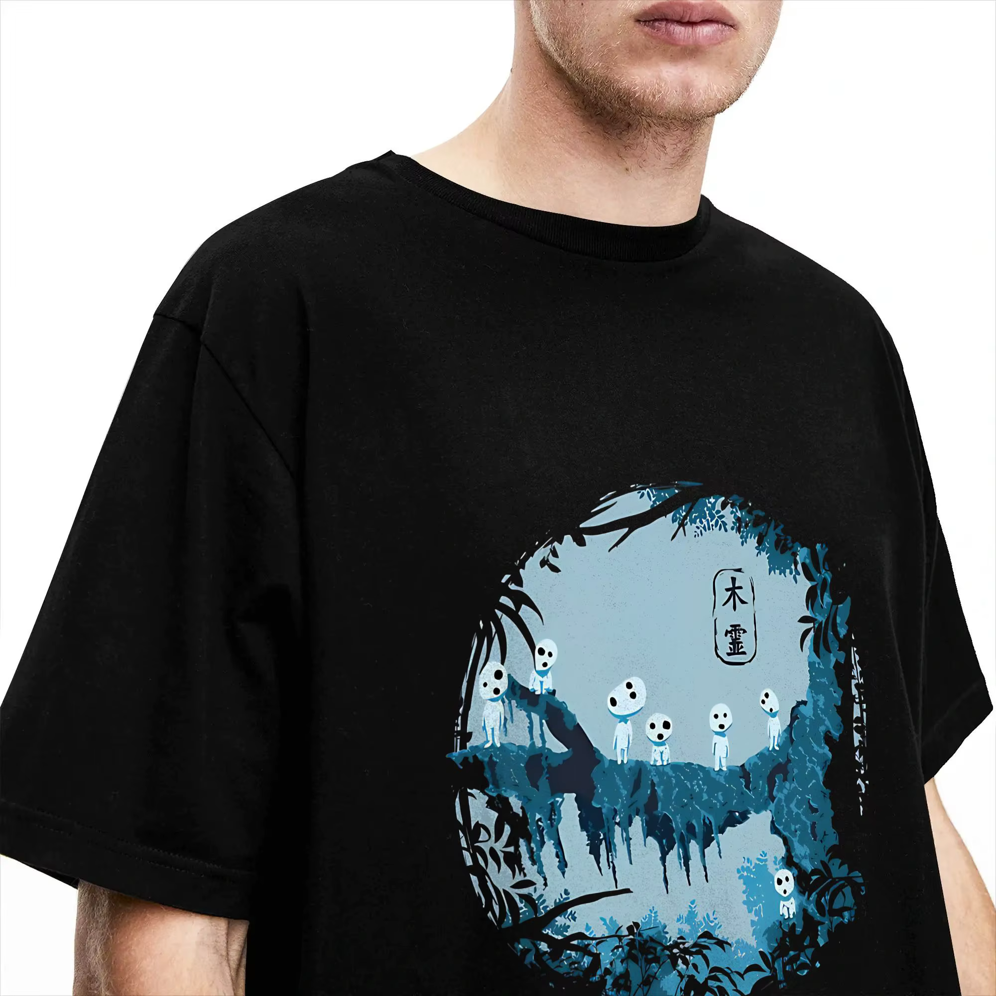 T-shirt Vintage d'été Kodama Studio Ghibli Hip Hop