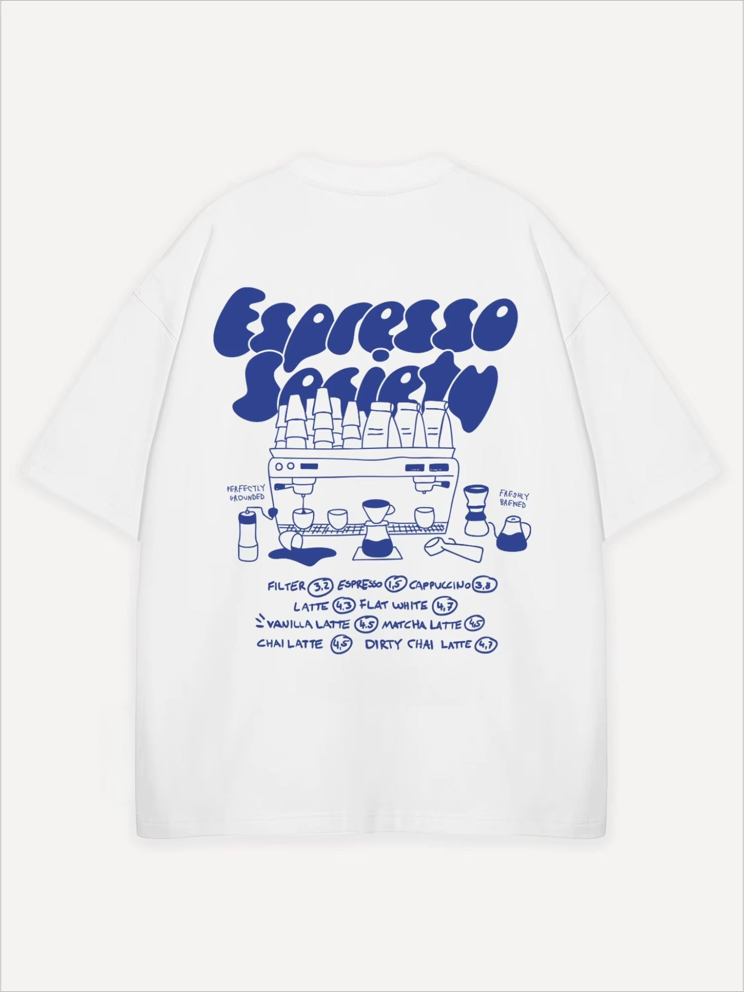 T-shirt imprimé Espresso Society pour hommes et femmes