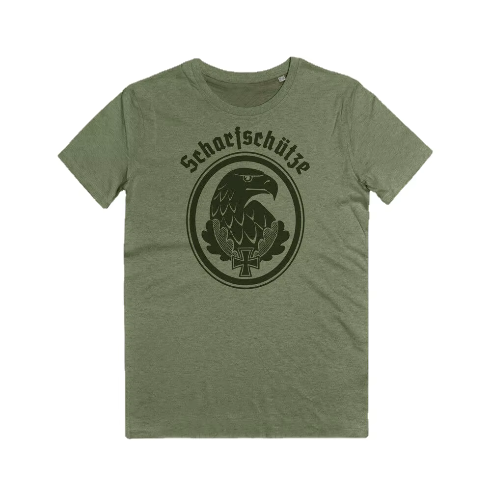 T-shirt avec badge de Sniper de Scharfschuetzen Marksman.