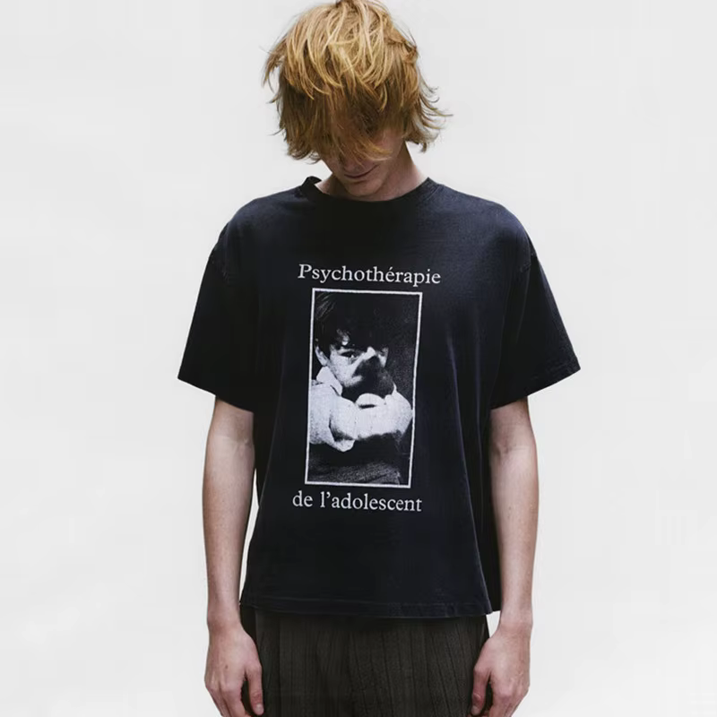 T-shirts à manches courtes en coton rouge pour hommes et femmes