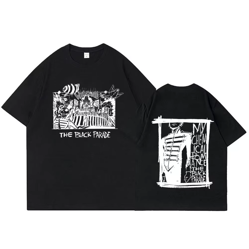 My Chemical Romance Mcr Dead T-Shirt Black Parade Punk Emo Rock Band Summer T Shirts