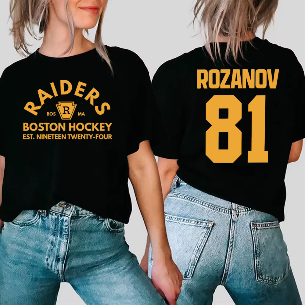 Ilya Rozanov 81-Boston Raiders chemise Hudson Williams Connor Storrie T-shirt chauffé rénov Tee