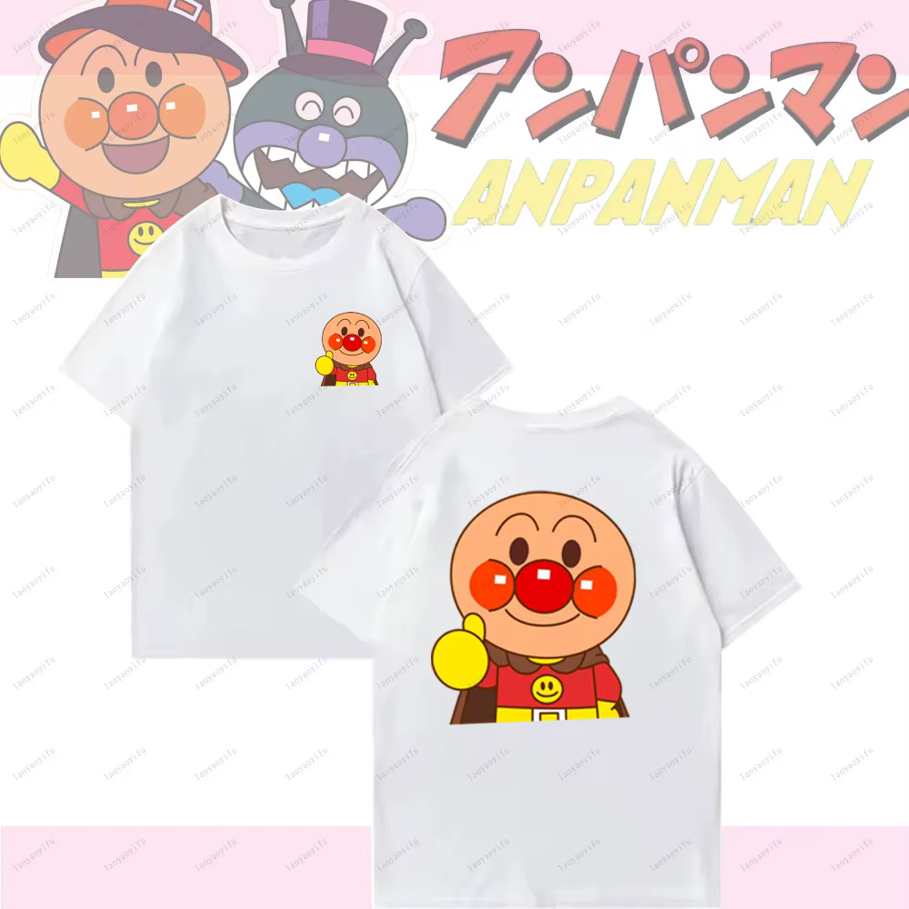 Anpanman mignon dessin animé drôle hauts unisexe femmes hommes t-shirt Hipster à manches courtes nouveauté tendance vêtements mode t-shirts