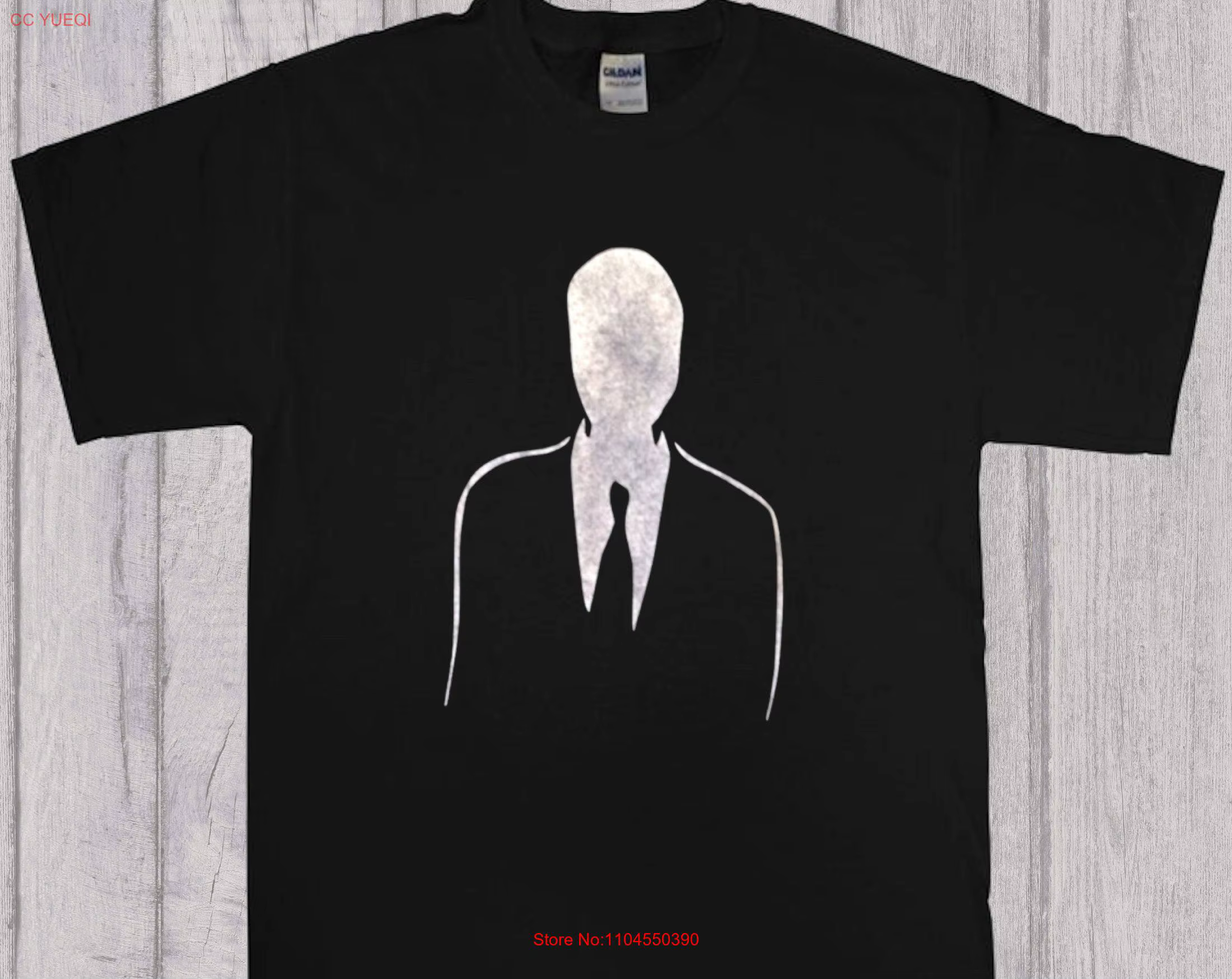 Slenderman Film d'horreur Halloween Goth T-shirt manches longues ou courtes
