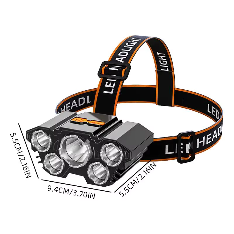 Lampe de bain LED à cinq têtes