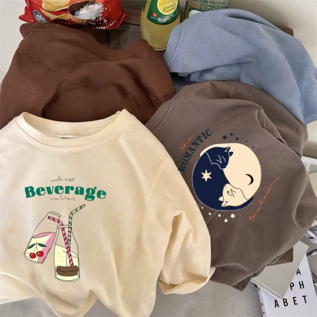 T-shirts mignons à manches longues